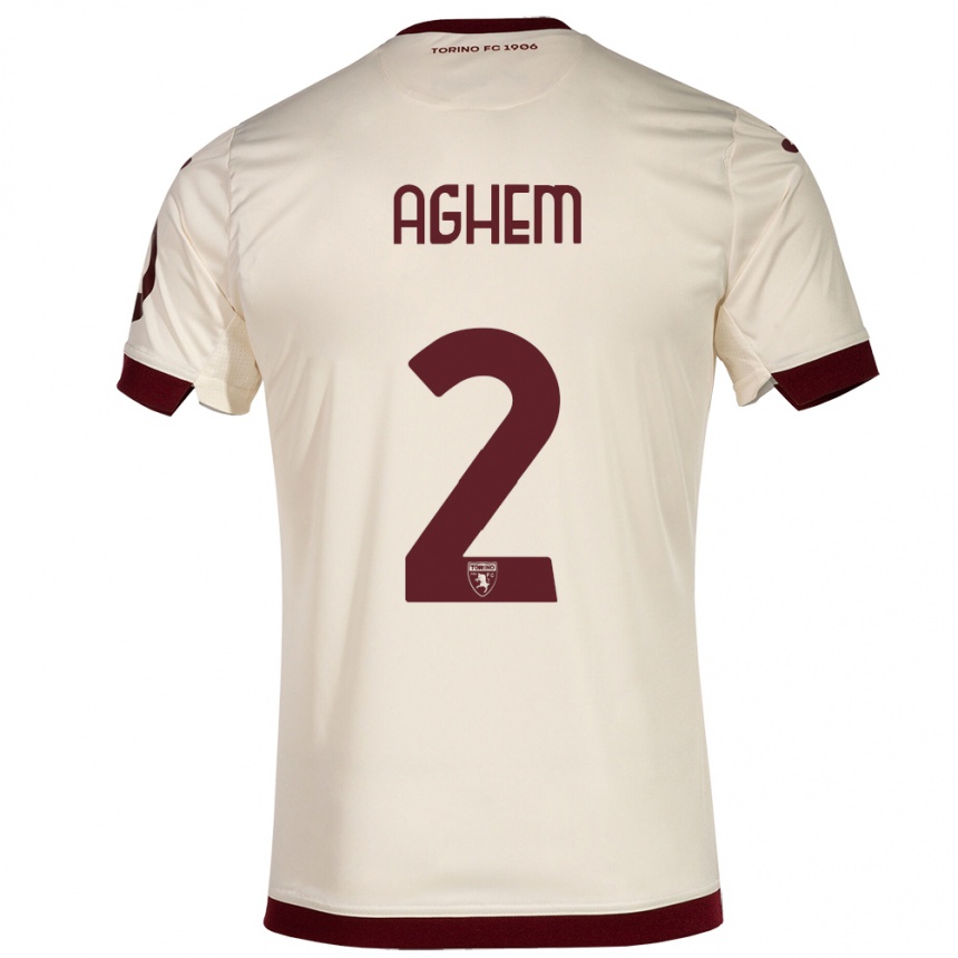 Niño Fútbol Camiseta Brigitta Aghem #2 Champán 2ª Equipación 2023/24 México