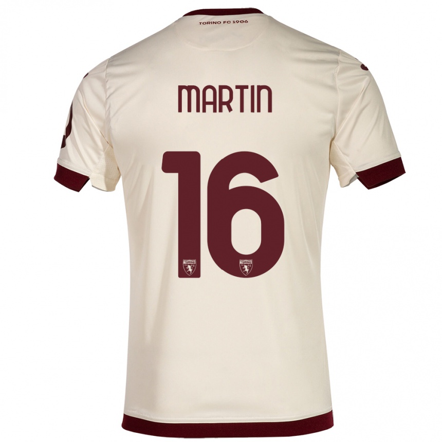 Niño Fútbol Camiseta Francesca Martin #16 Champán 2ª Equipación 2023/24 México