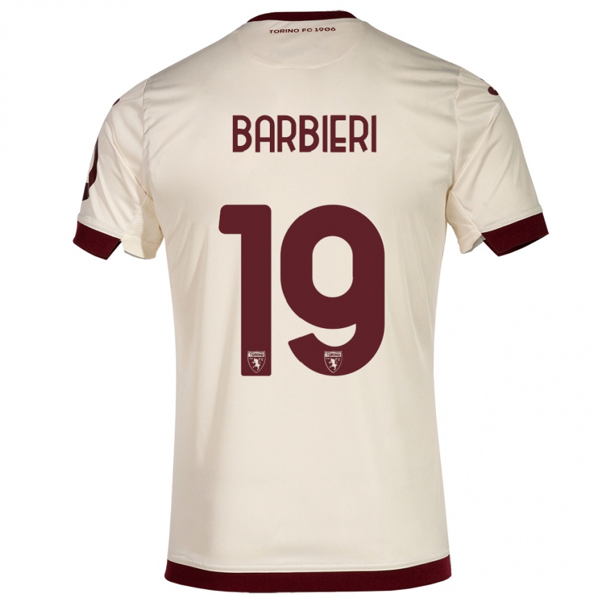 Niño Fútbol Camiseta Raffaella Barbieri #19 Champán 2ª Equipación 2023/24 México