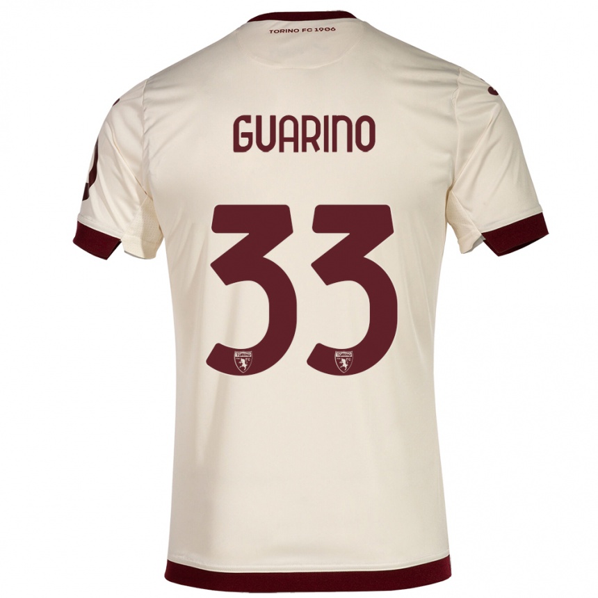 Niño Fútbol Camiseta Rita Guarino #33 Champán 2ª Equipación 2023/24 México