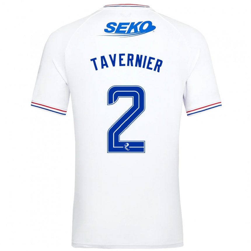 Niño Fútbol Camiseta James Tavernier #2 Blanco 2ª Equipación 2023/24 México