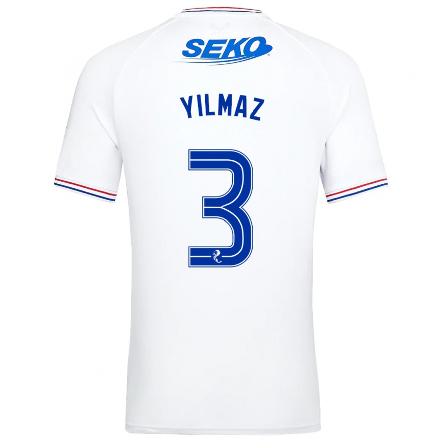 Niño Fútbol Camiseta Rıdvan Yılmaz #3 Blanco 2ª Equipación 2023/24 México