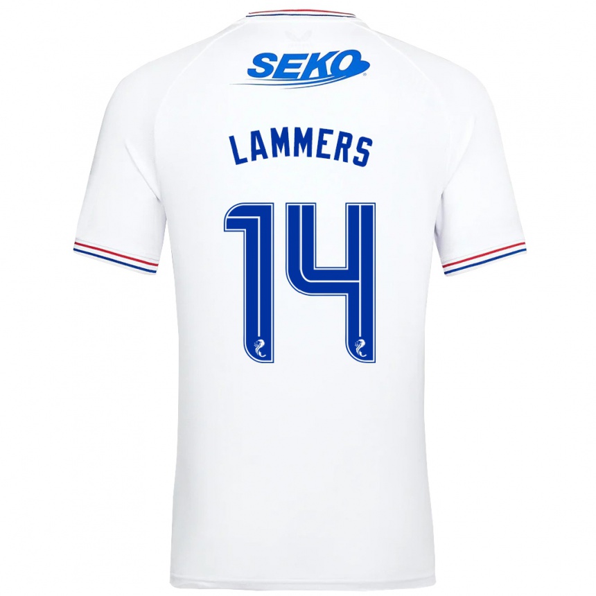 Niño Fútbol Camiseta Sam Lammers #14 Blanco 2ª Equipación 2023/24 México