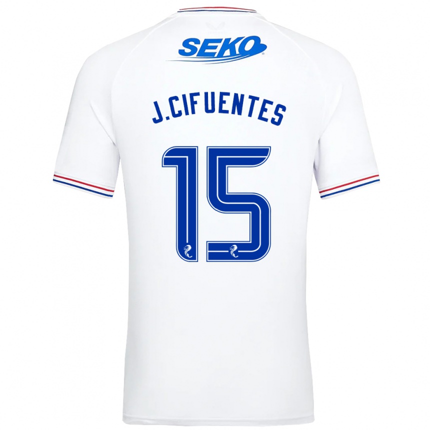 Niño Fútbol Camiseta José Cifuentes #15 Blanco 2ª Equipación 2023/24 México