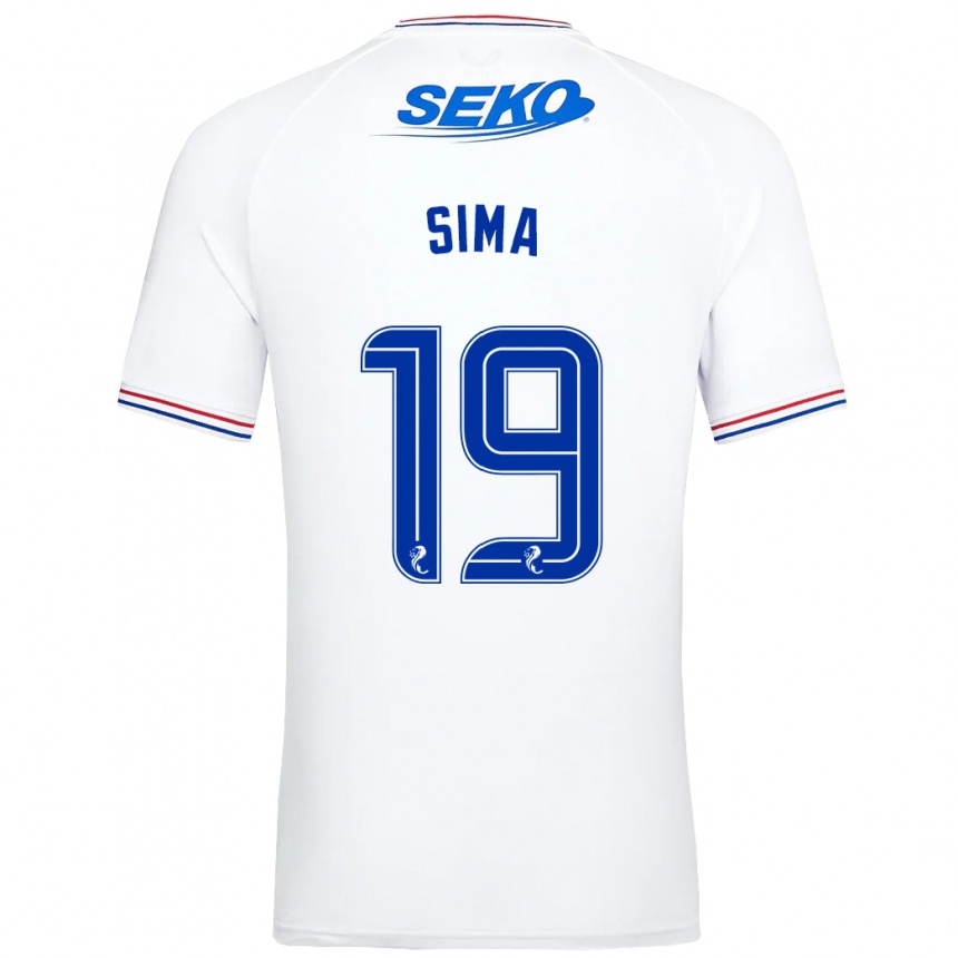 Niño Fútbol Camiseta Abdallah Sima #19 Blanco 2ª Equipación 2023/24 México