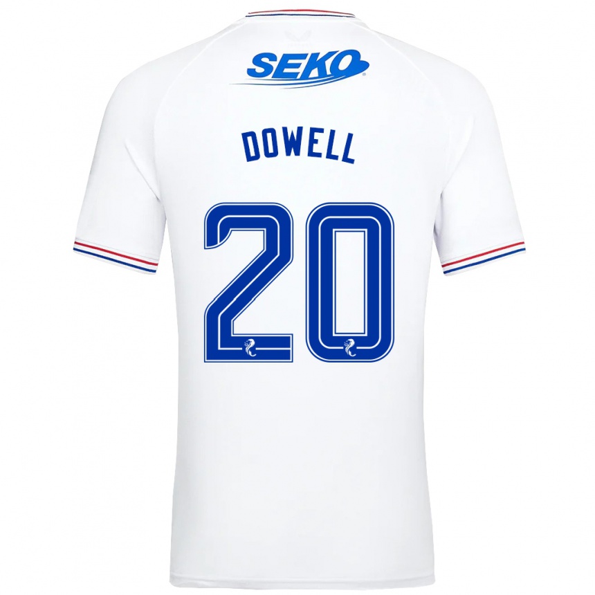 Niño Fútbol Camiseta Kieran Dowell #20 Blanco 2ª Equipación 2023/24 México