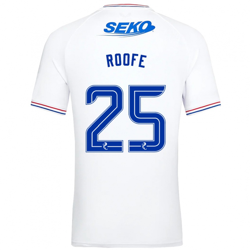 Niño Fútbol Camiseta Kemar Roofe #25 Blanco 2ª Equipación 2023/24 México