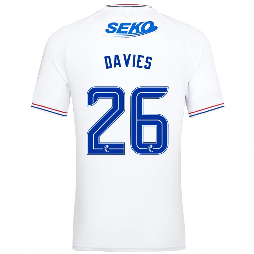 Niño Fútbol Camiseta Ben Davies #26 Blanco 2ª Equipación 2023/24 México