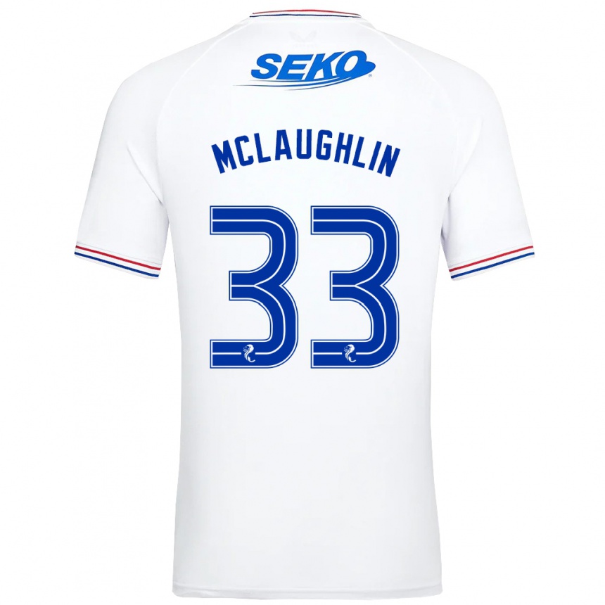 Niño Fútbol Camiseta Jon Mclaughlin #33 Blanco 2ª Equipación 2023/24 México