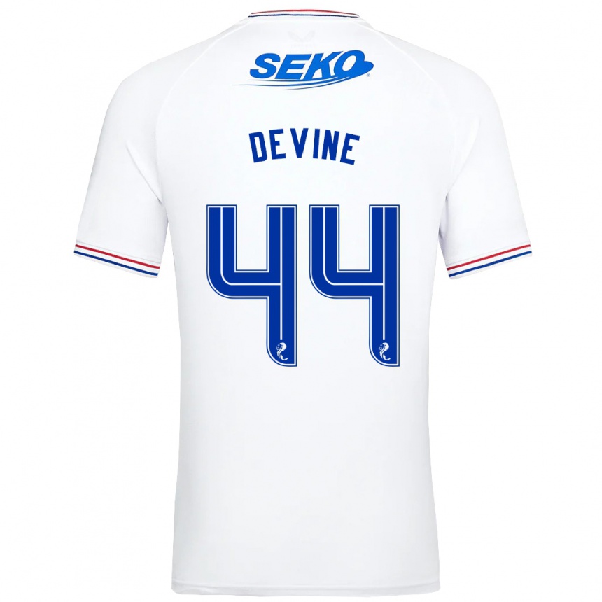 Niño Fútbol Camiseta Adam Devine #44 Blanco 2ª Equipación 2023/24 México