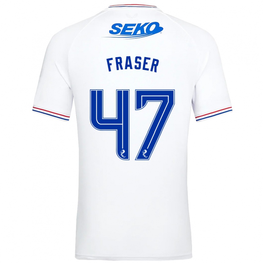 Niño Fútbol Camiseta Robbie Fraser #47 Blanco 2ª Equipación 2023/24 México