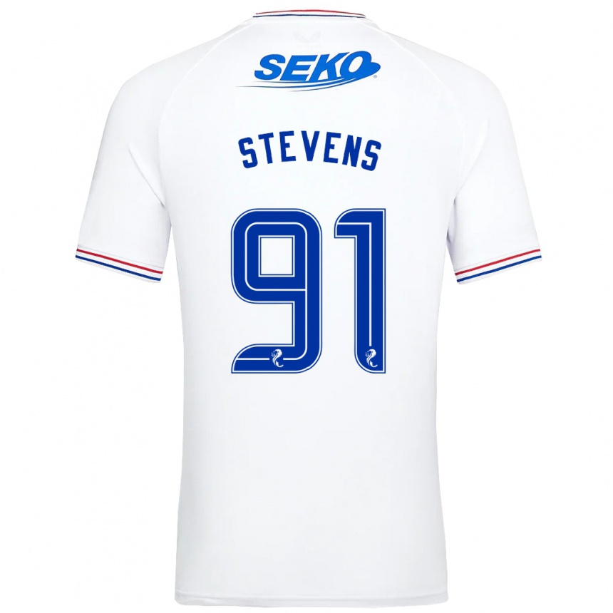 Niño Fútbol Camiseta Archie Stevens #91 Blanco 2ª Equipación 2023/24 México