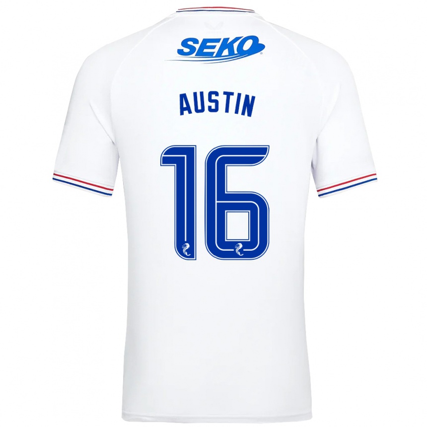 Niño Fútbol Camiseta Eilidh Austin #16 Blanco 2ª Equipación 2023/24 México