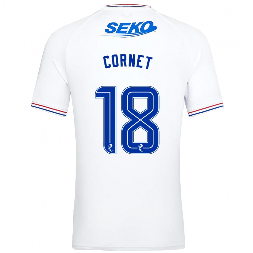 Niño Fútbol Camiseta Chelsea Cornet #18 Blanco 2ª Equipación 2023/24 México