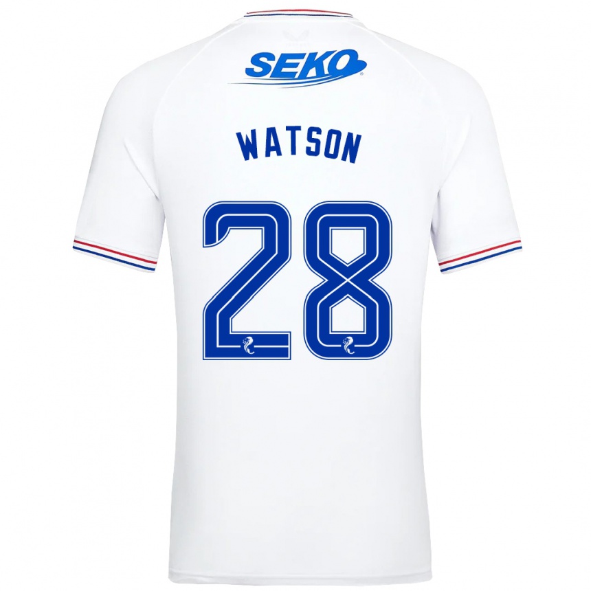 Niño Fútbol Camiseta Emma Watson #28 Blanco 2ª Equipación 2023/24 México