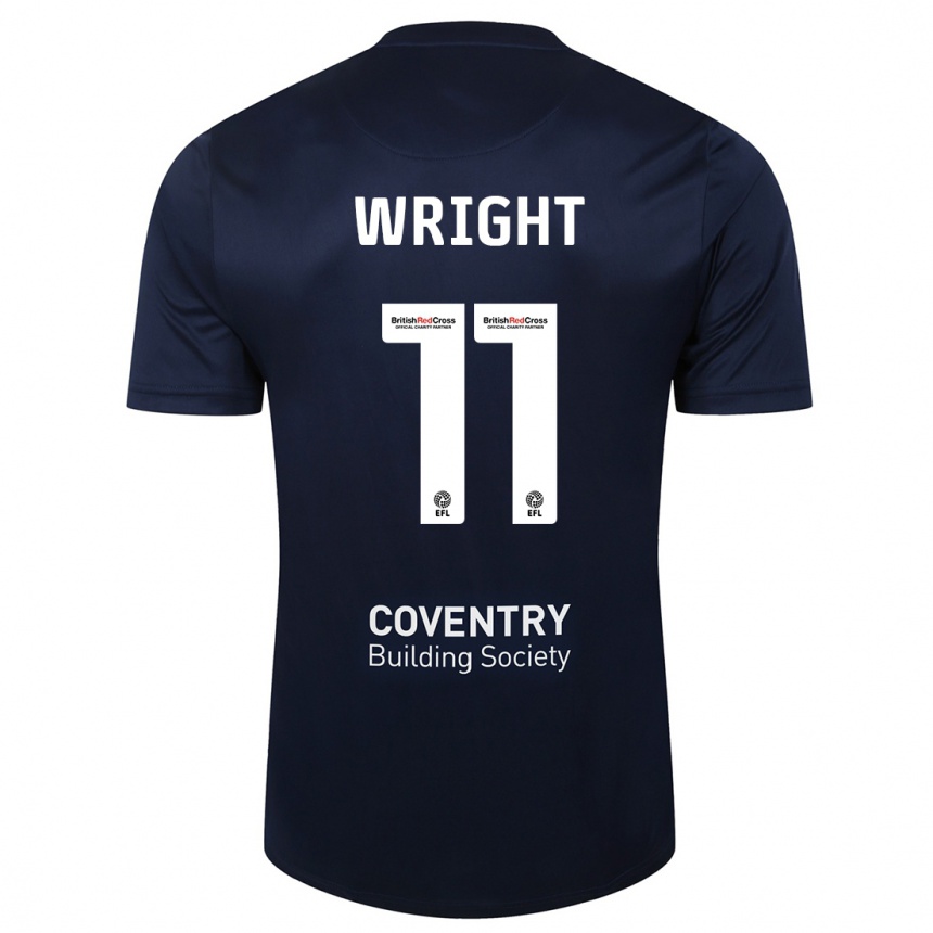 Niño Fútbol Camiseta Haji Wright #11 Rojo Azul Marino 2ª Equipación 2023/24 México