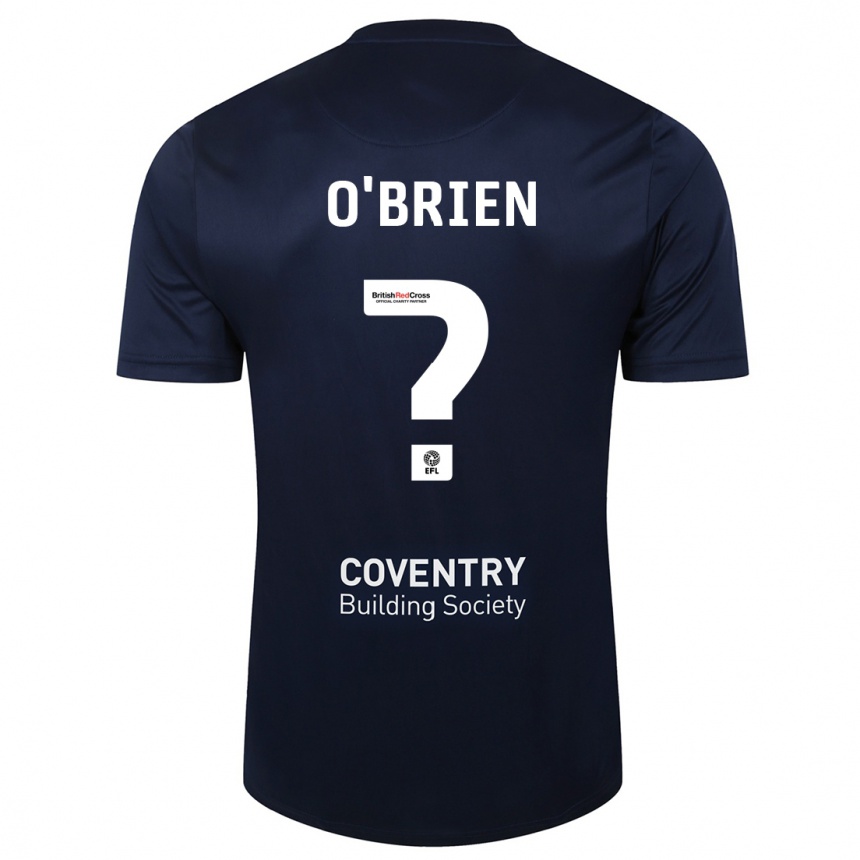 Niño Fútbol Camiseta Fionn O'brien #0 Rojo Azul Marino 2ª Equipación 2023/24 México