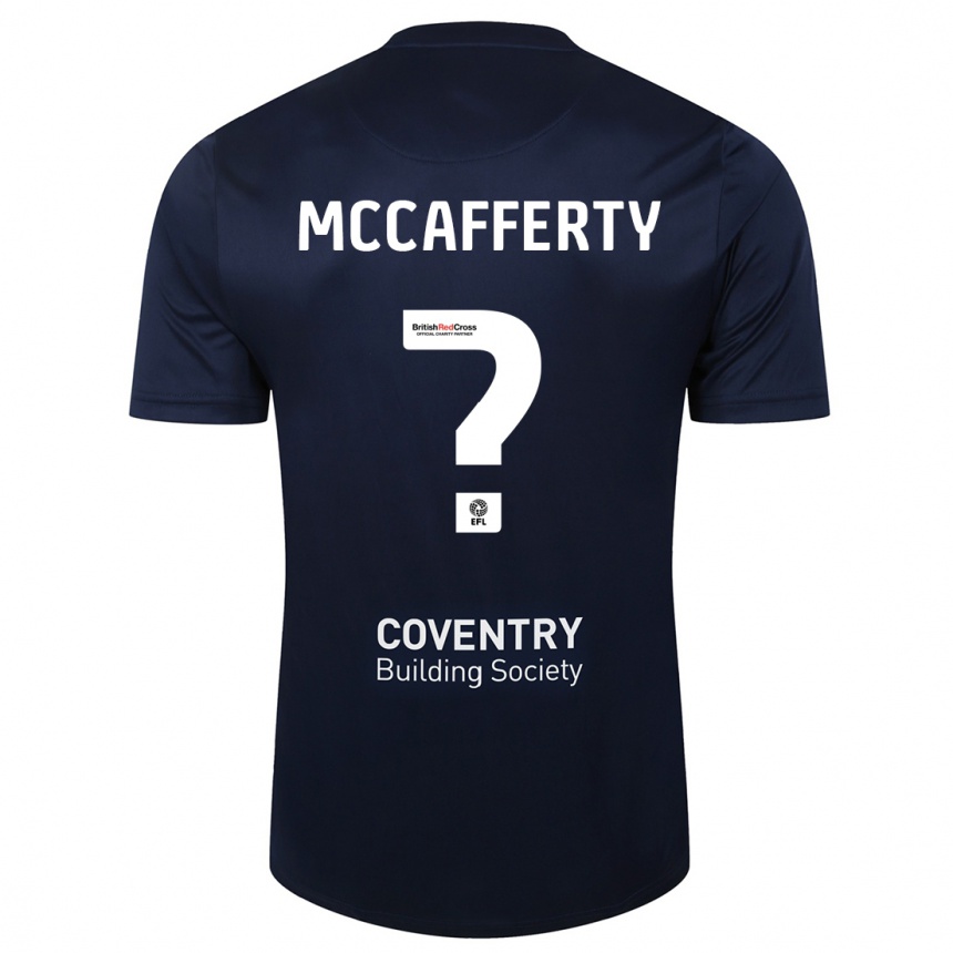 Niño Fútbol Camiseta Lewys Mccafferty #0 Rojo Azul Marino 2ª Equipación 2023/24 México