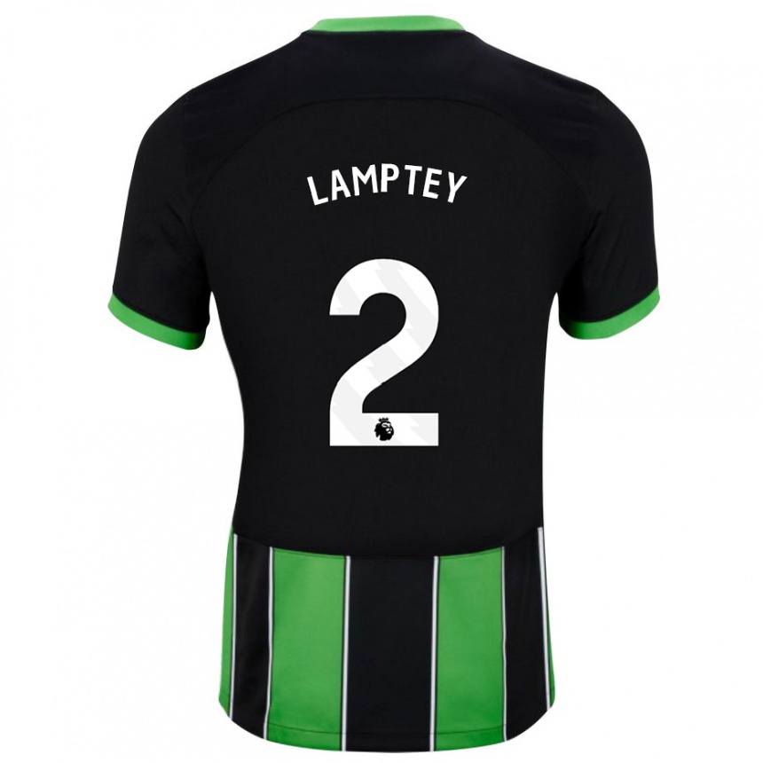 Niño Fútbol Camiseta Tariq Lamptey #2 Verde Negro 2ª Equipación 2023/24 México