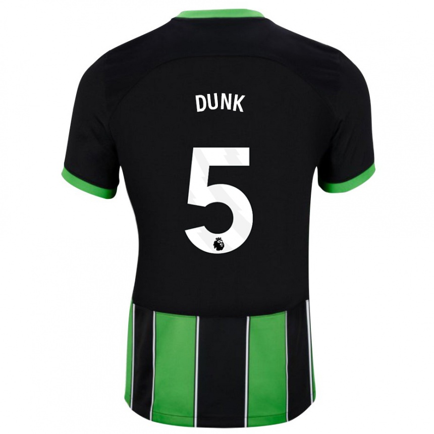 Niño Fútbol Camiseta Lewis Dunk #5 Verde Negro 2ª Equipación 2023/24 México