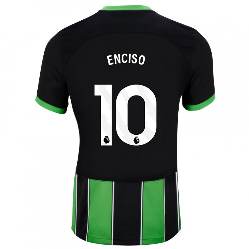 Niño Fútbol Camiseta Julio Enciso #10 Verde Negro 2ª Equipación 2023/24 México