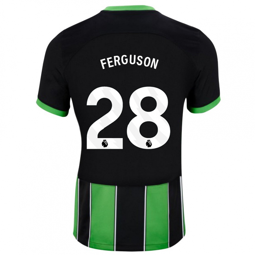 Niño Fútbol Camiseta Evan Ferguson #28 Verde Negro 2ª Equipación 2023/24 México