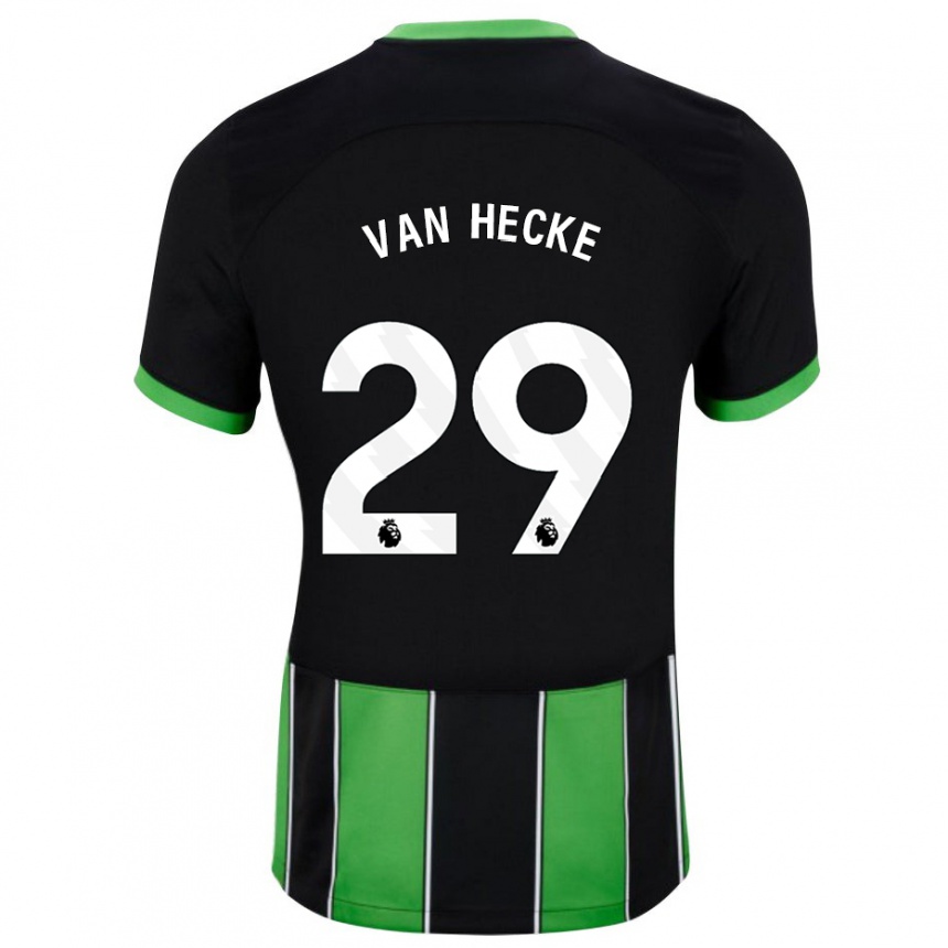 Niño Fútbol Camiseta Jan Paul Van Hecke #29 Verde Negro 2ª Equipación 2023/24 México