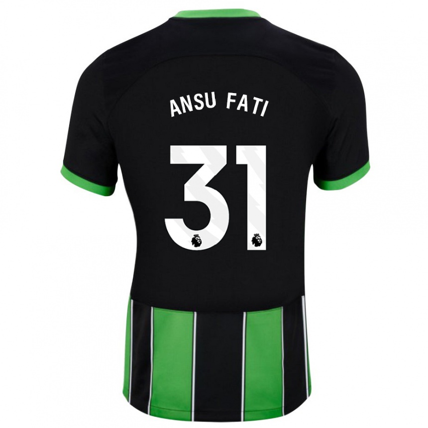 Niño Fútbol Camiseta Ansu Fati #31 Verde Negro 2ª Equipación 2023/24 México