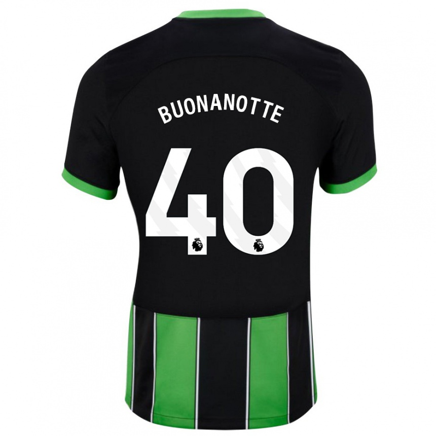 Niño Fútbol Camiseta Facundo Buonanotte #40 Verde Negro 2ª Equipación 2023/24 México