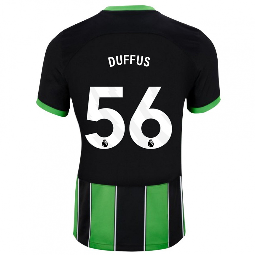 Niño Fútbol Camiseta Josh Duffus #56 Verde Negro 2ª Equipación 2023/24 México