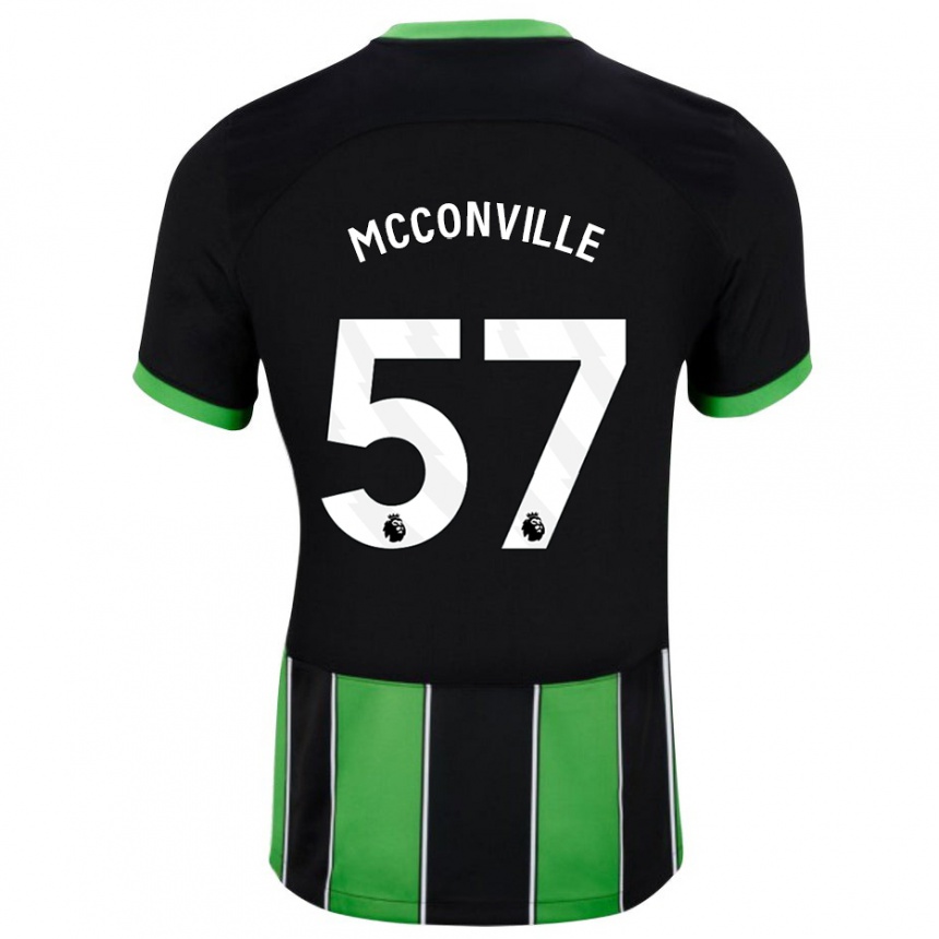 Niño Fútbol Camiseta Ruairi Mcconville #57 Verde Negro 2ª Equipación 2023/24 México