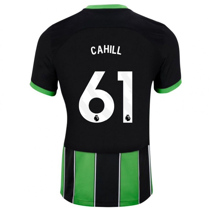 Niño Fútbol Camiseta Killian Cahill #61 Verde Negro 2ª Equipación 2023/24 México