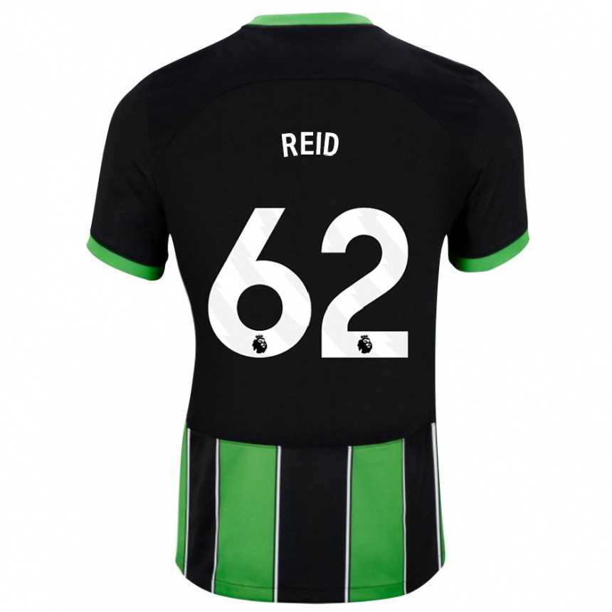 Niño Fútbol Camiseta Tommy Reid #62 Verde Negro 2ª Equipación 2023/24 México