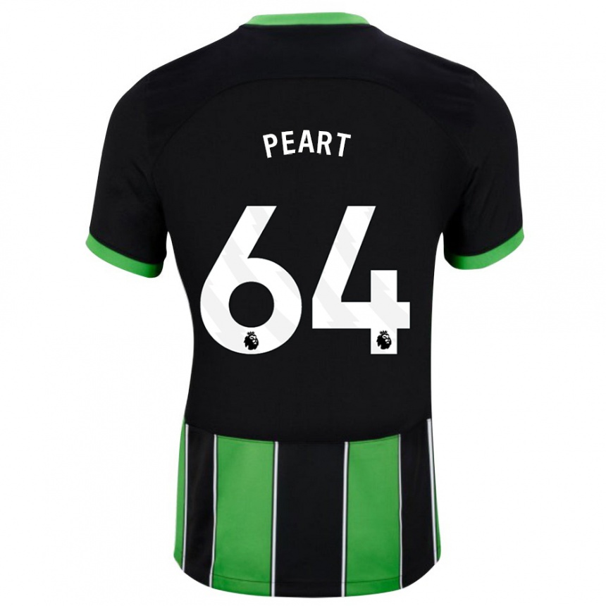 Niño Fútbol Camiseta Brody Peart #64 Verde Negro 2ª Equipación 2023/24 México