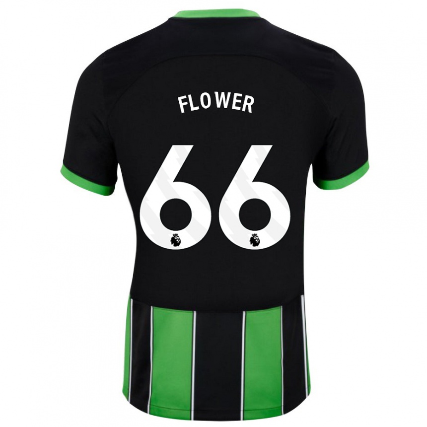 Niño Fútbol Camiseta Louis Flower #66 Verde Negro 2ª Equipación 2023/24 México