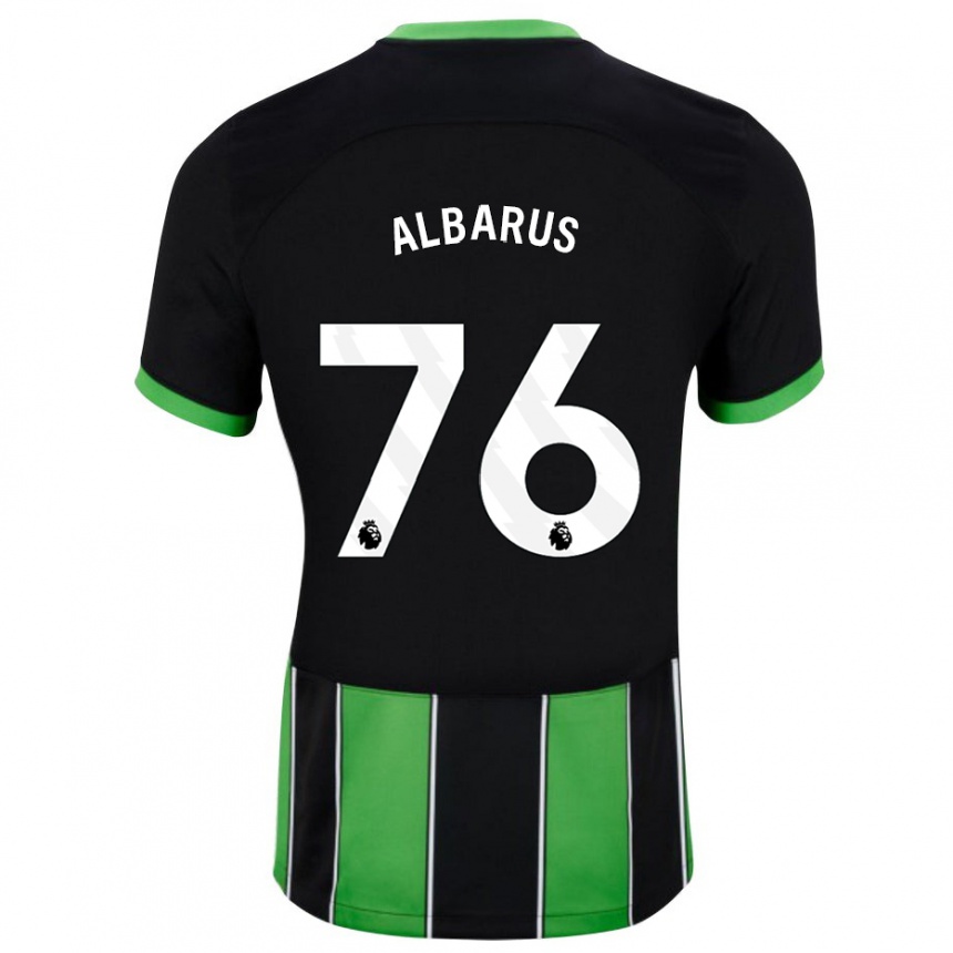 Niño Fútbol Camiseta Zane Albarus #76 Verde Negro 2ª Equipación 2023/24 México