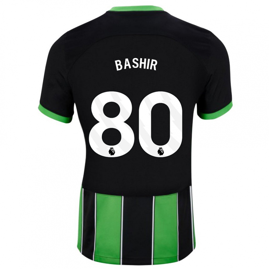 Niño Fútbol Camiseta Sahil Bashir #80 Verde Negro 2ª Equipación 2023/24 México