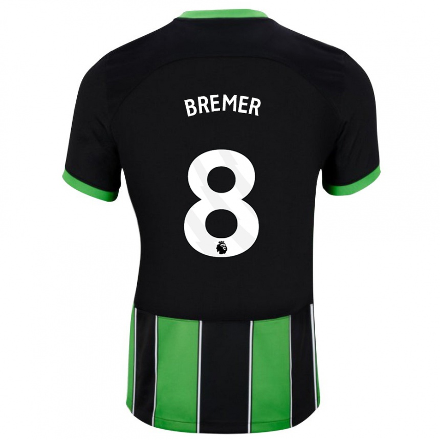 Niño Fútbol Camiseta Pauline Bremer #8 Verde Negro 2ª Equipación 2023/24 México