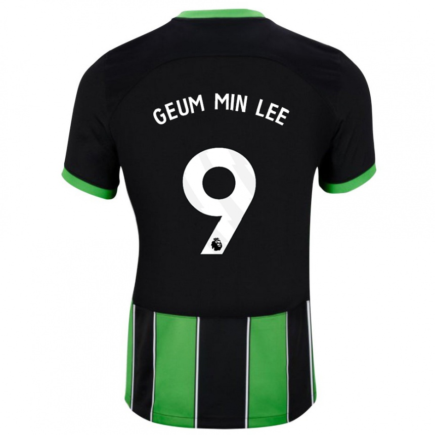 Niño Fútbol Camiseta Lee Geum-Min #9 Verde Negro 2ª Equipación 2023/24 México