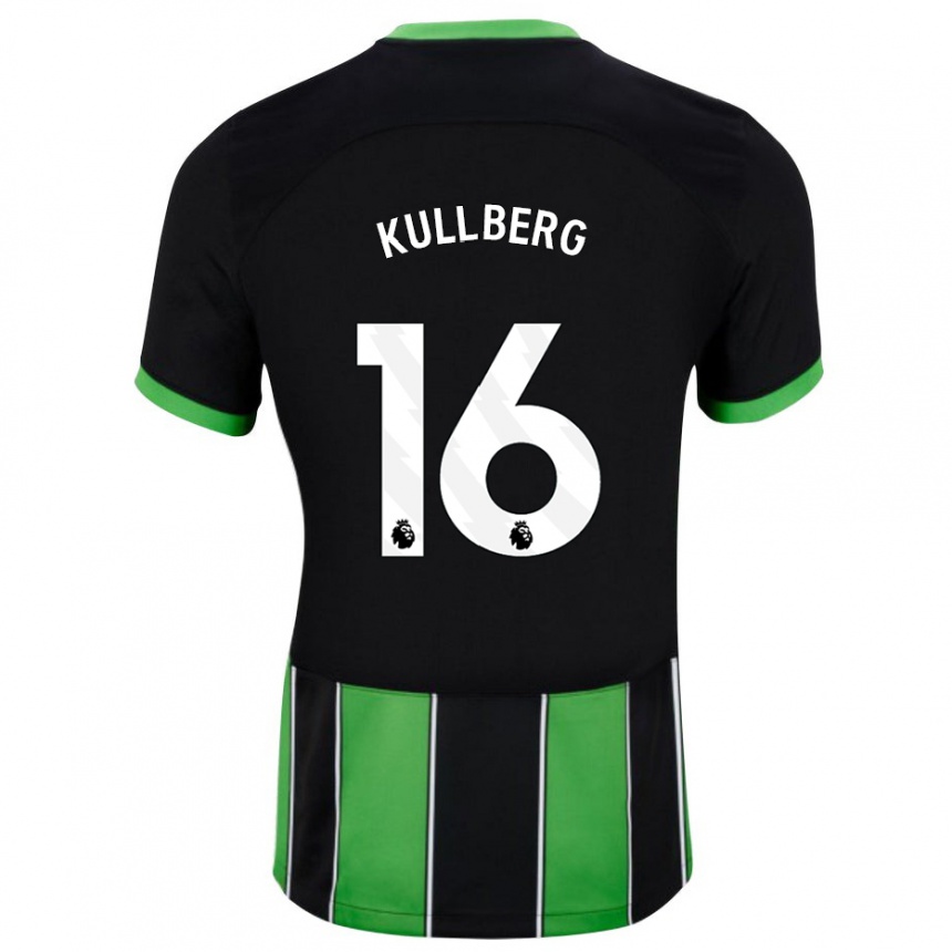 Niño Fútbol Camiseta Emma Nanny Charlotte Kullberg #16 Verde Negro 2ª Equipación 2023/24 México