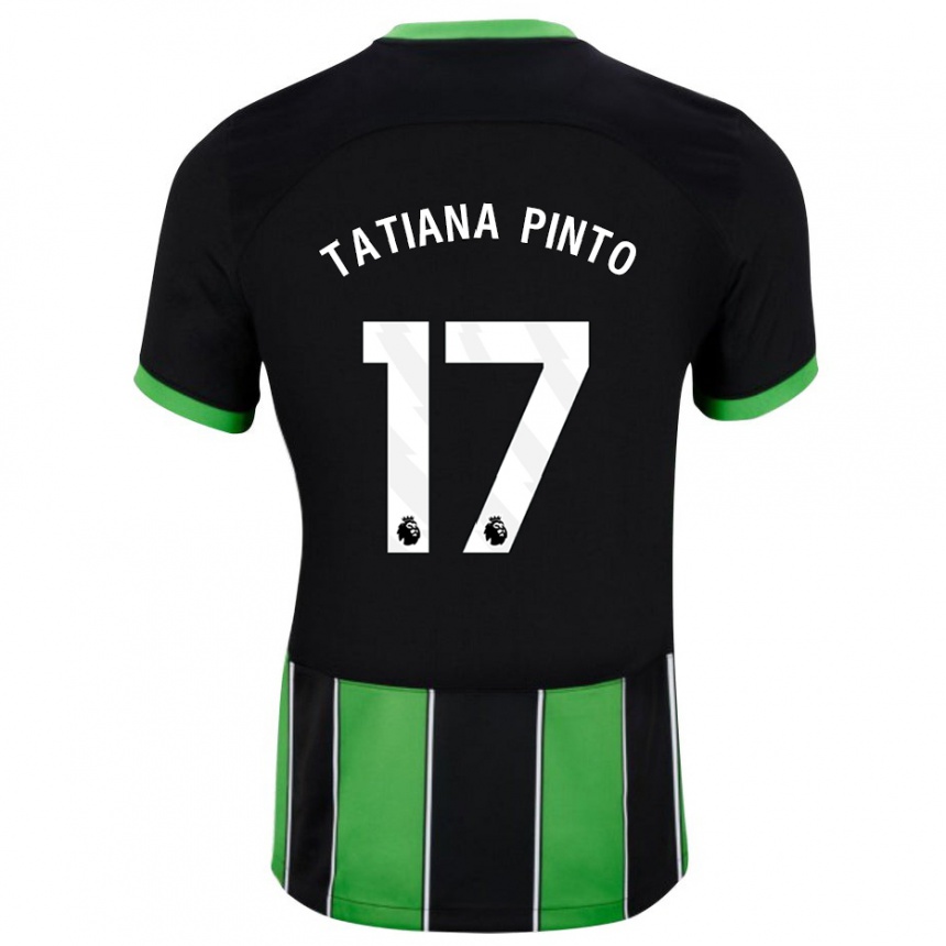 Niño Fútbol Camiseta Tatiana Vanessa Ferreira Pinto #17 Verde Negro 2ª Equipación 2023/24 México