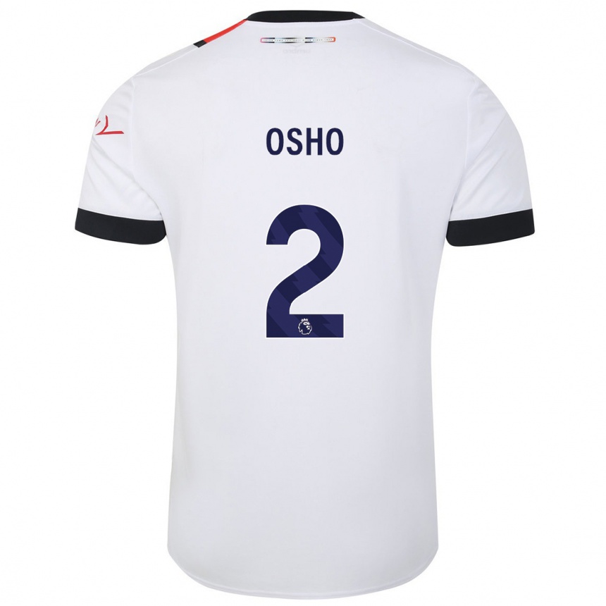 Niño Fútbol Camiseta Gabriel Osho #2 Blanco 2ª Equipación 2023/24 México