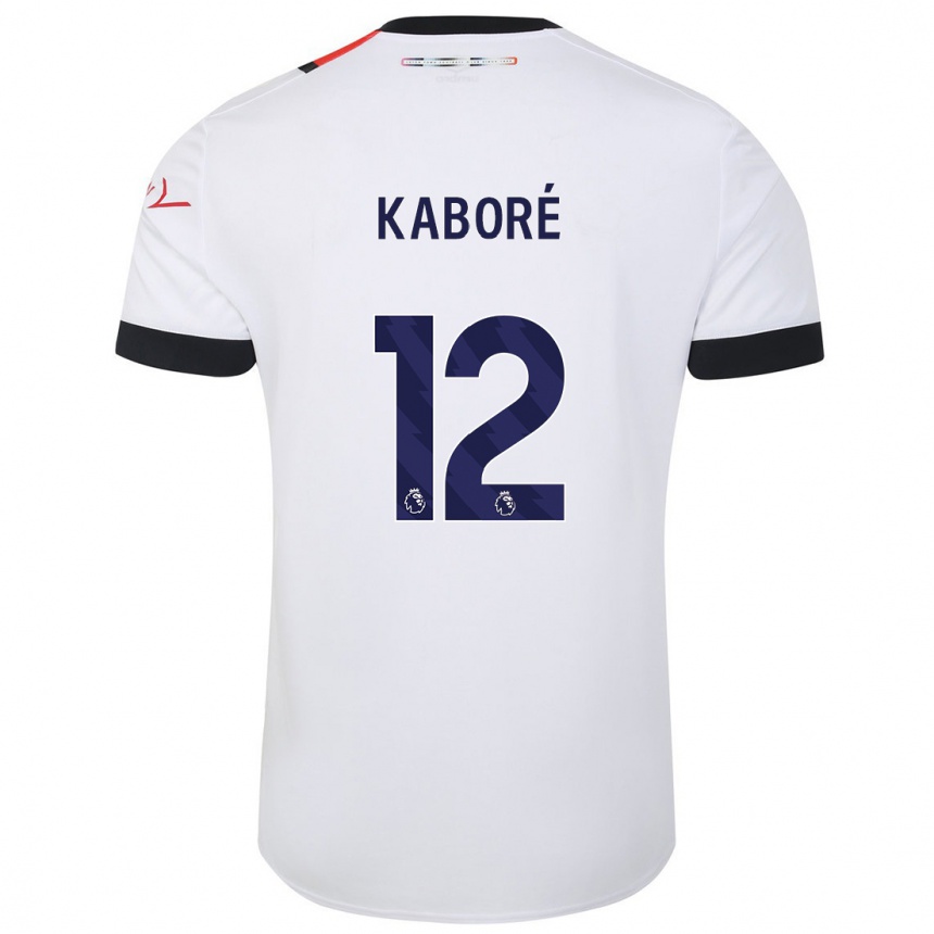 Niño Fútbol Camiseta Issa Kabore #12 Blanco 2ª Equipación 2023/24 México