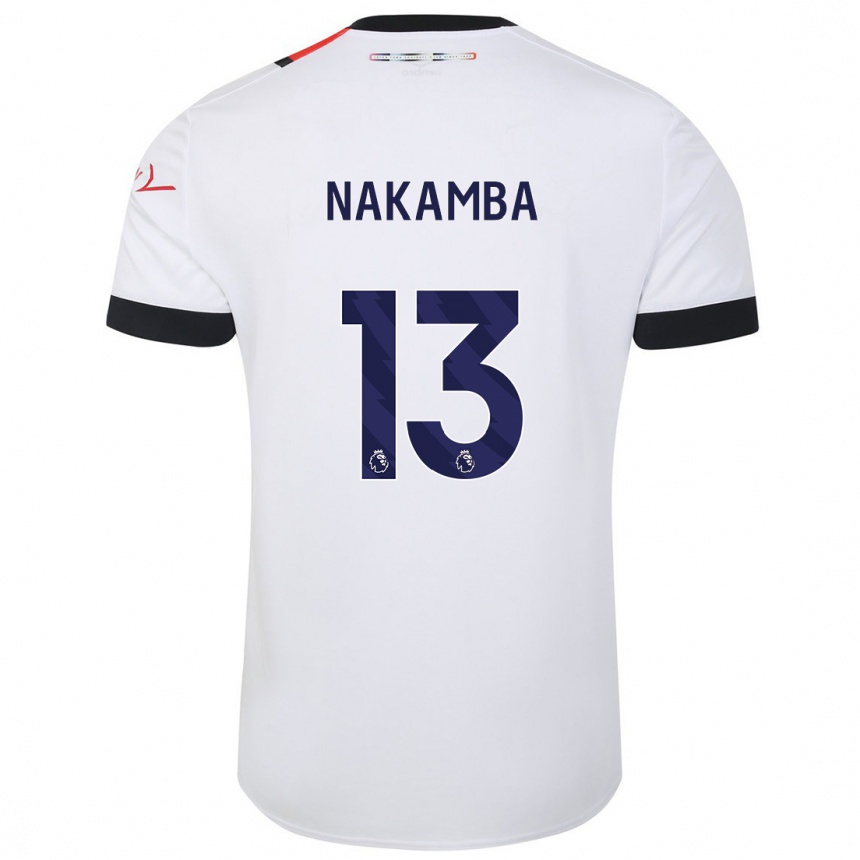 Niño Fútbol Camiseta Marvelous Nakamba #13 Blanco 2ª Equipación 2023/24 México