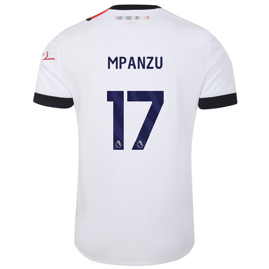 Niño Fútbol Camiseta Pelly Ruddock Mpanzu #17 Blanco 2ª Equipación 2023/24 México