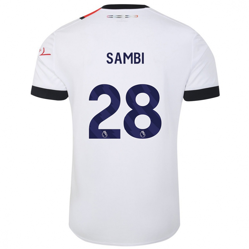 Niño Fútbol Camiseta Albert Sambi Lokonga #28 Blanco 2ª Equipación 2023/24 México