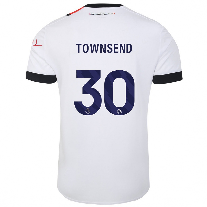 Niño Fútbol Camiseta Andros Townsend #30 Blanco 2ª Equipación 2023/24 México