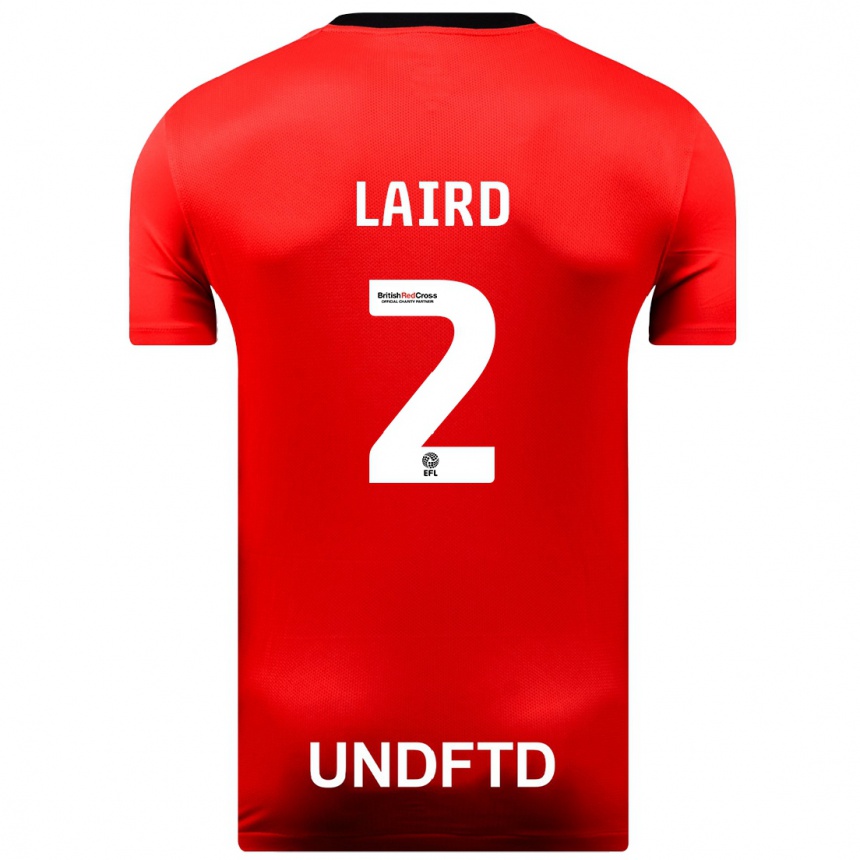 Niño Fútbol Camiseta Ethan Laird #2 Rojo 2ª Equipación 2023/24 México