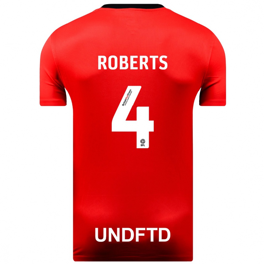 Niño Fútbol Camiseta Marc Roberts #4 Rojo 2ª Equipación 2023/24 México