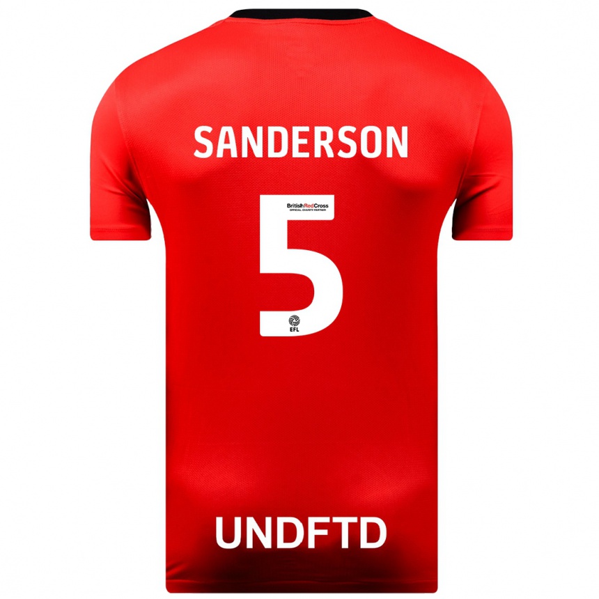 Niño Fútbol Camiseta Dion Sanderson #5 Rojo 2ª Equipación 2023/24 México